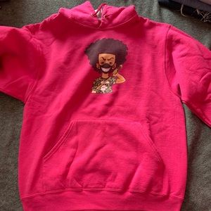 Pink Cartoon Graphic Sweatshirt